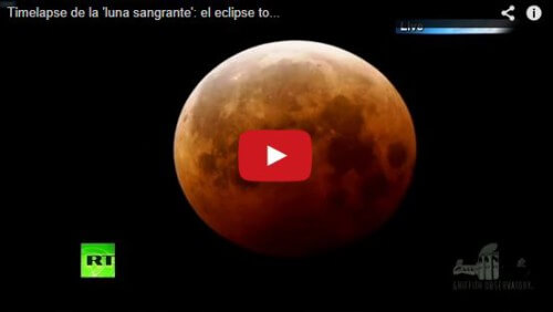 Eclissi totale di Luna oggi: straordinario timelapse dell’ultimo evento