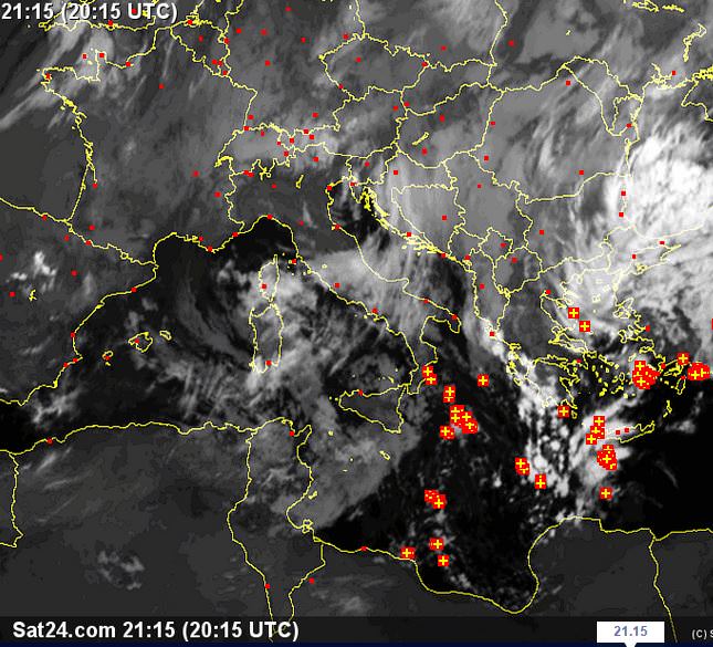Irruzione fredda da Nord - www.sat24.com
