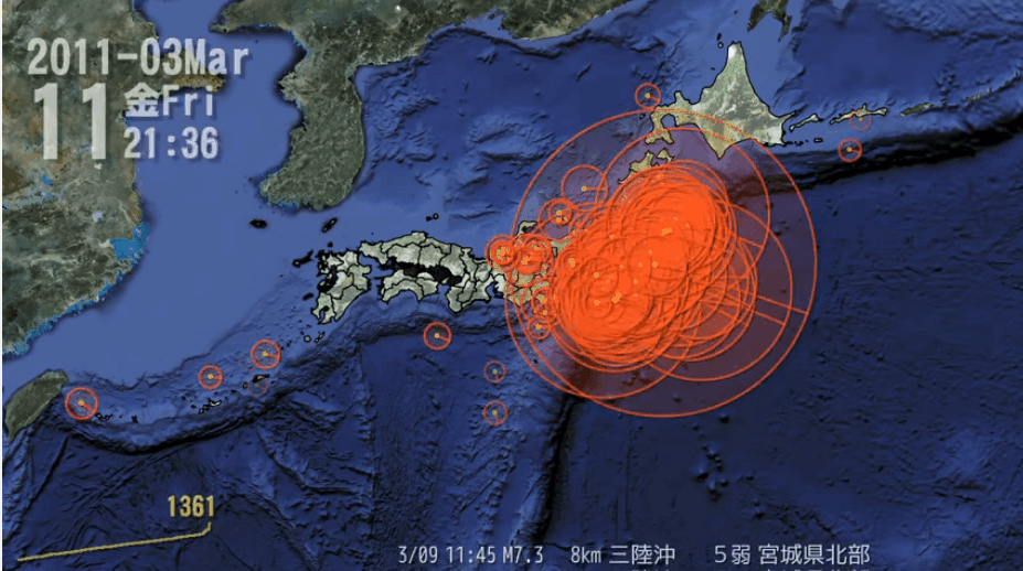 Terremoti in Giappone: la mappa sonora di tutti gli eventi del 2011