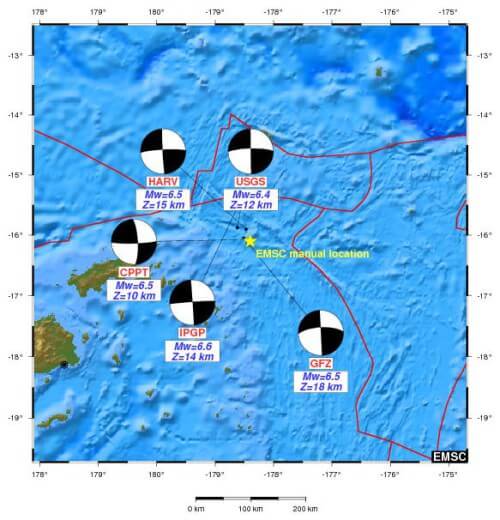 Analisi sismica 13-19 Aprile 2015, il terremoto più forte alle Fiji