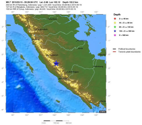 Scossa di terremoto a Sumatra, magnitudo 6.0 Richter, Indonesia