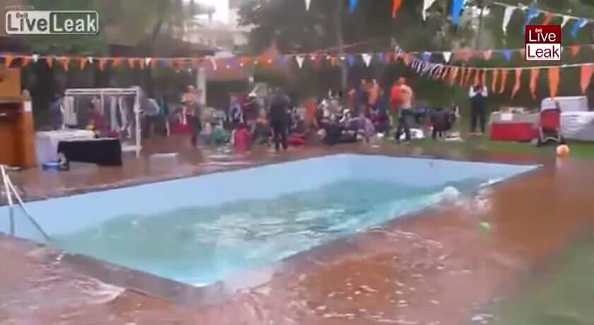 Terremoto Nepal 12 Maggio, il video degli effetti in una piscina