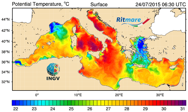 Il Mediterraneo è troppo caldo, +31°C raggiunti sul Tirreno