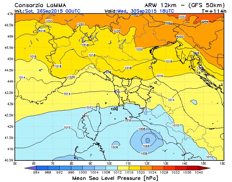 Ciclone mediterraneo al Centro Italia durante la prossima perturbazione?