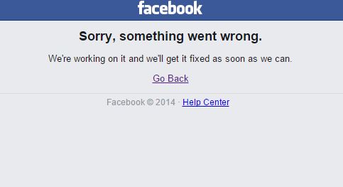Facebook down, Facebook fuori uso da alcuni minuti