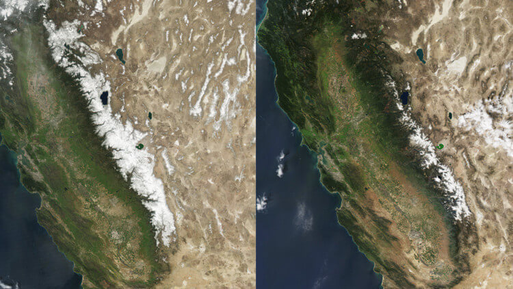 California, l’avanzata della siccità in una foto