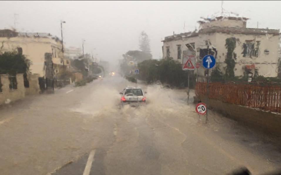 Alluvione in atto a Santa Marinella, Lazio