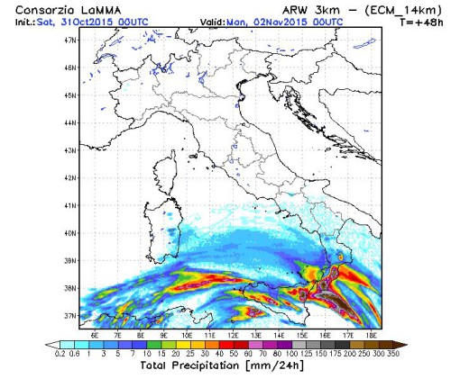 Meteo Sicilia e Calabria: saranno 36 ore di forte maltempo, rischio nubifragi