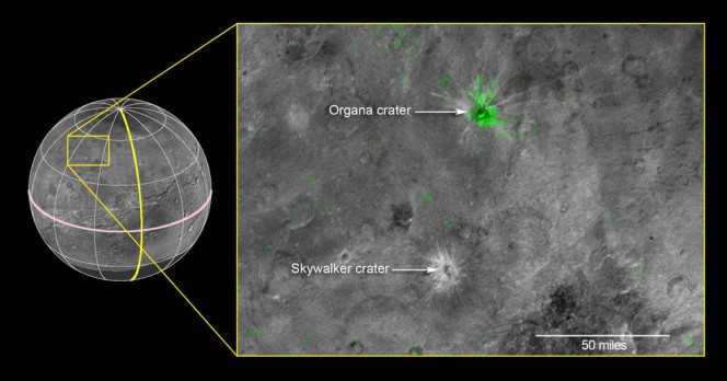 Caronte, le immagini del cratere più giovane