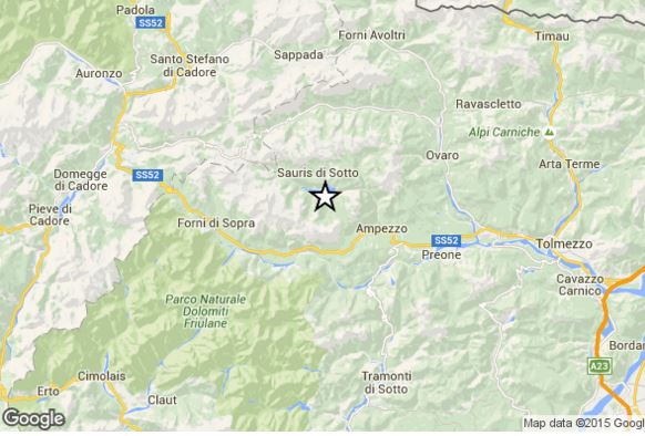 Terremoto oggi Friuli-Venezia Giulia, scossa di magnitudo 3.4 Richter