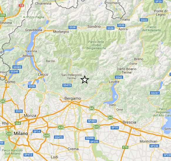 Terremoto Lombardia oggi 28 Novembre 2015