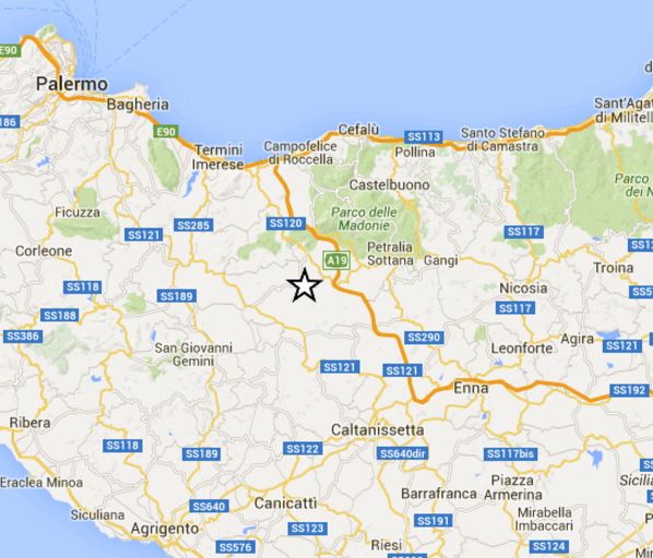 Scossa di terremoto in Sicilia, magnitudo 3.1 Richter