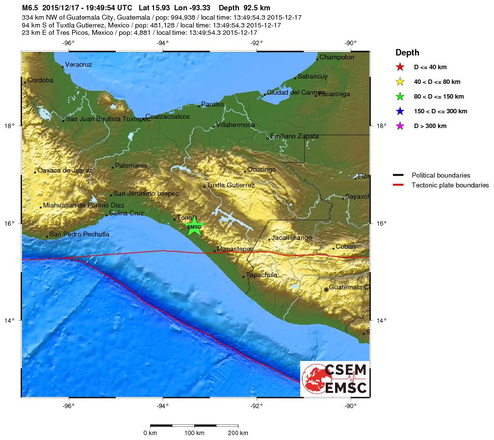 Terremoto Messico: violenta scossa di magnitudo 6.5 nel Chiapas