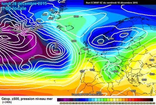 Tendenza meteo: dopo Natale qualcosa si muove, ECMWF vede possibili basse pressioni