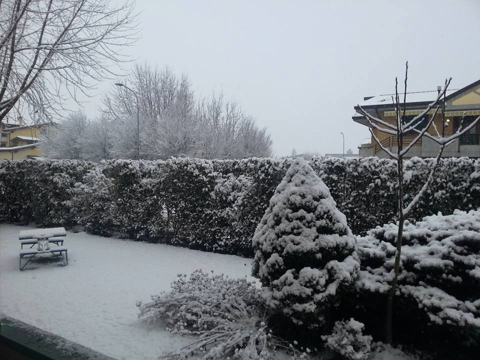Maltempo al Nord, la neve imbianca Padova