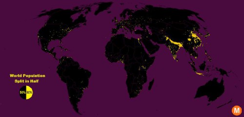 Popolazione mondiale: oltre la metà concentrata nell’1% del territorio