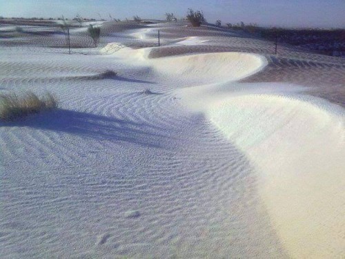 Neve in Tunisia, si imbianca persino il deserto