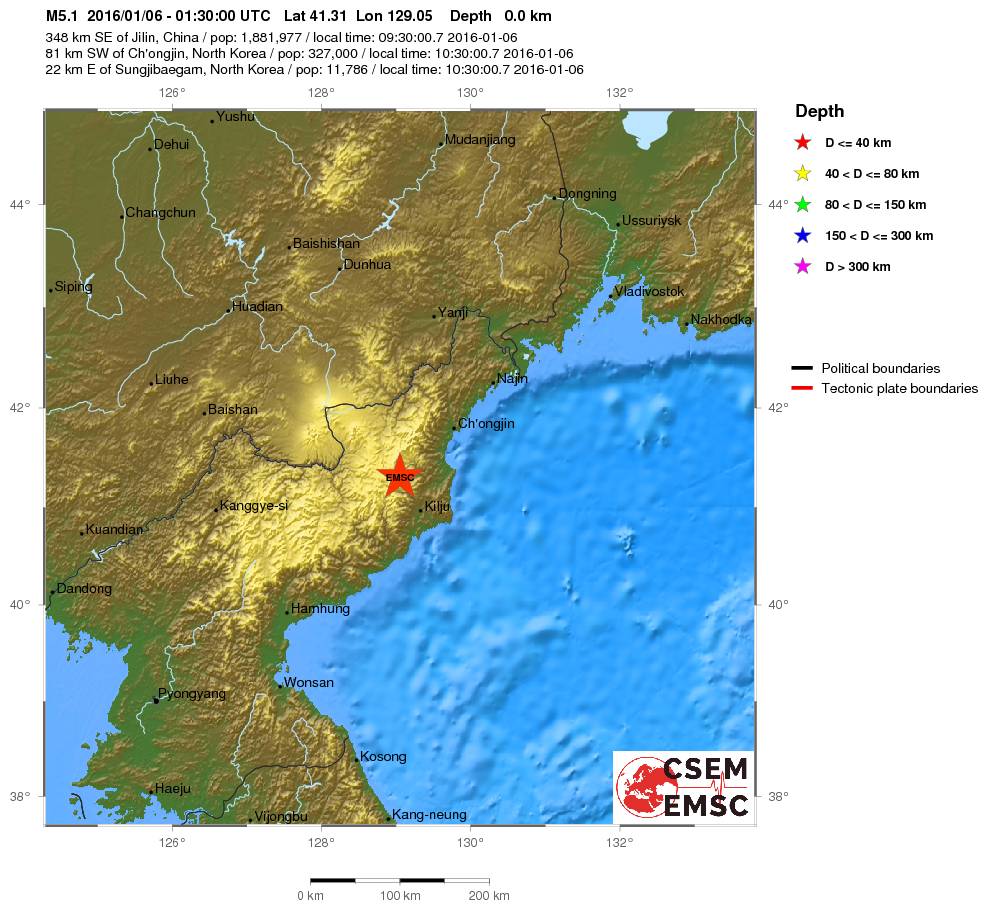 Test nucleari in Nord Corea, forte scossa di terremoto M 5.1 Richter
