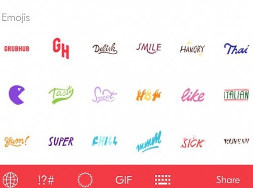 GrubHub, la tastiera delle emoticon sul cibo per smartphone