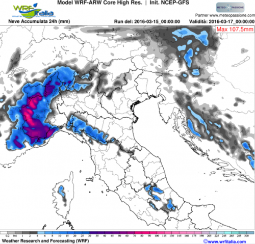 Neve in pianura al Nord Italia: domani a serio rischio Torino, Luguria e Piemonte