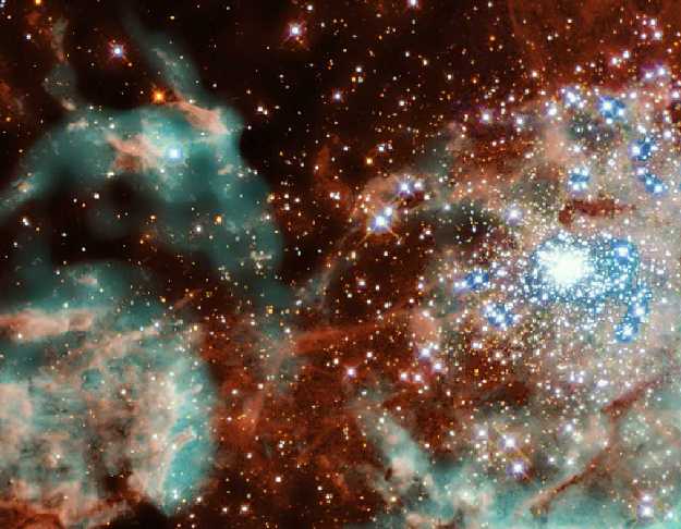 Stelle dalle dimensioni spaventose osservate da Hubble