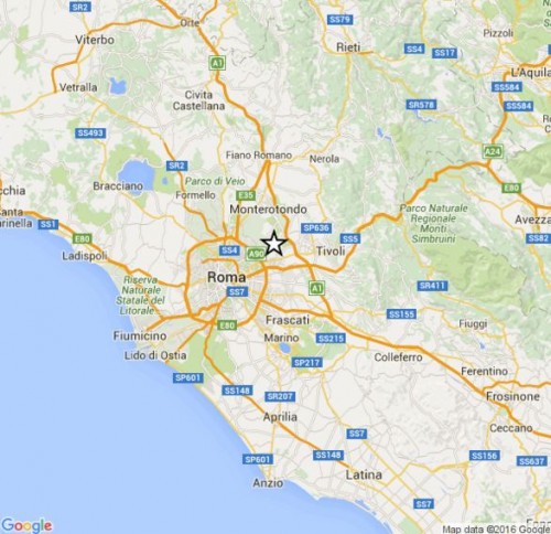 Terremoto Lazio, scossa M 2.5 tra Roma e Guidonia, avvertita dalla popolazione