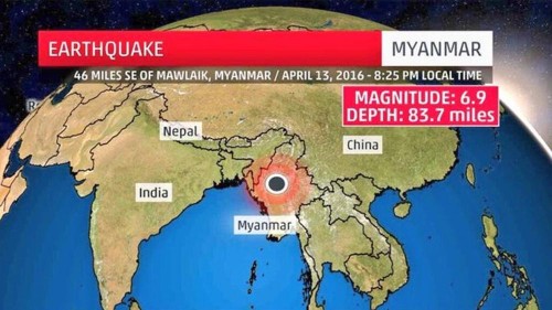 Terremoto Birmania: forte scossa avvertita in India e Cina