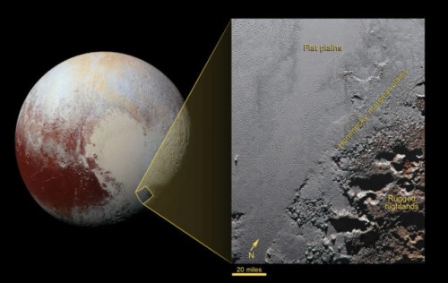 Krun Macula, la regione di Plutone dagli enormi canyon