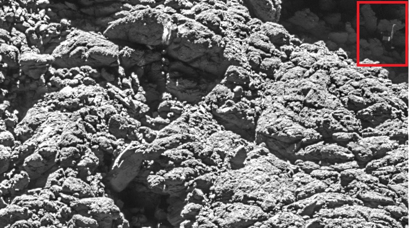 Rosetta ritrova Philae, il lander scomparso tra le rocce della cometa
