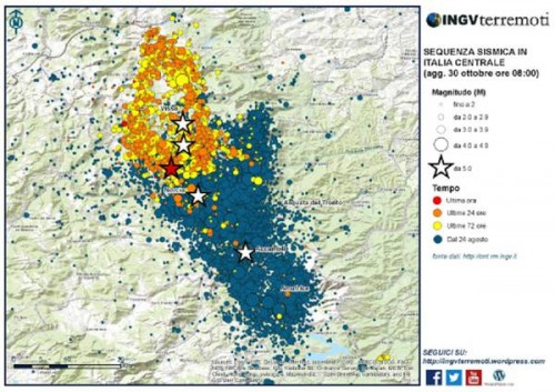 Terremoto Centro Italia: terreno sprofondato di 70 centimetri