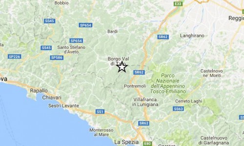 Terremoto, sei scosse in provincia di Parma e Massa Carrara