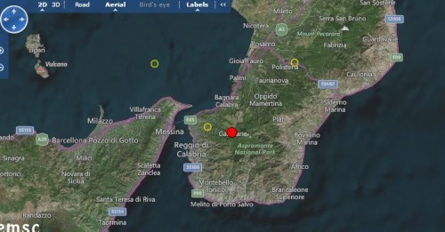 Terremoto Stretto di Messina: scossa M 3.2 Richter tra Sicilia e Calabria