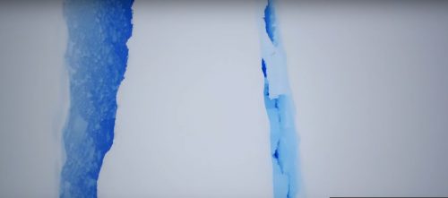 Antartide: la spaventosa crepa sulla banchisa ripresa dal drone