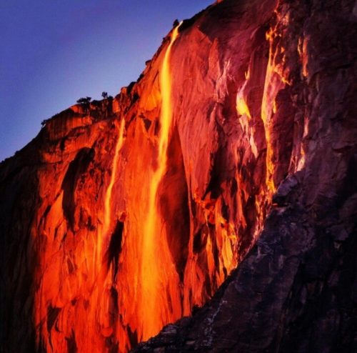 Cascate di fuoco: l’incredibile effetto delle Yosemite Falls
