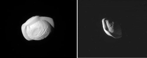Pan, la speciale luna di Saturno ripresa da Cassini