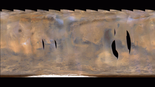 Marte: il MRO osserva due enormi tempeste di sabbia