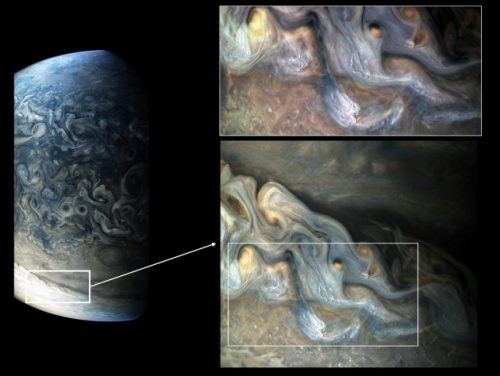 Giove: grandine nell’atmosfera del gigante gassoso? L’immagine di Juno