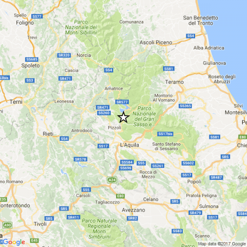 Terremoto Centro Italia 9 Giugno 2017 scossa in Abruzzo