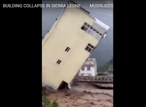 Alluvione in Sierra Leone: edificio crolla in fiume di fango