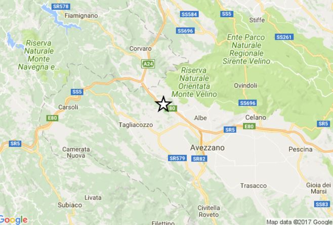 Terremoto Abruzzo 10 Settembre, scossa 3.9 Richter INGV