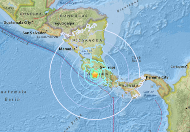 Terremoto Costa Rica: scossa di magnitudo 6.7