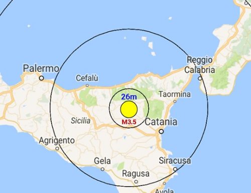 Terremoto Sicilia: scossa in provincia di Enna, paura e gente in strada