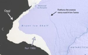 iceberg minaccia di staccarsi