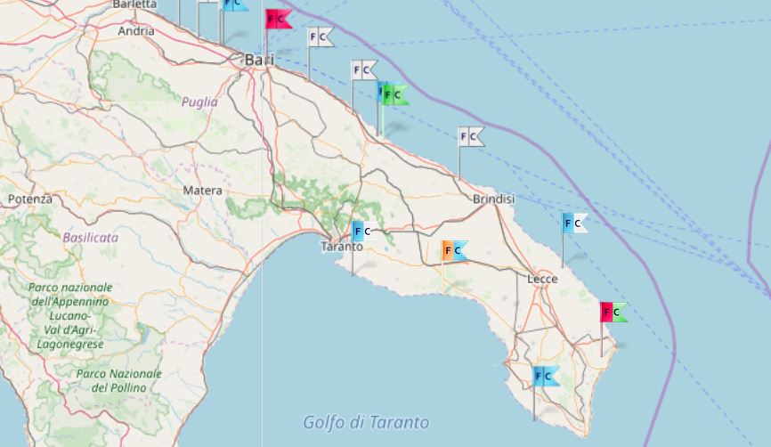 mappa alga tossica