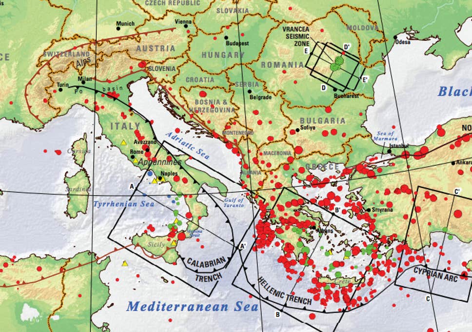 Terremoti: escalation di scosse sismiche nel Mediterraneo