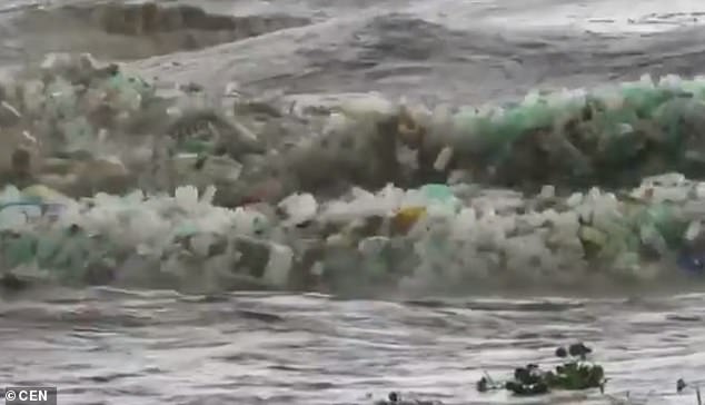 Durban: un’onda di bottiglie di plastica si infrange sulla spiaggia