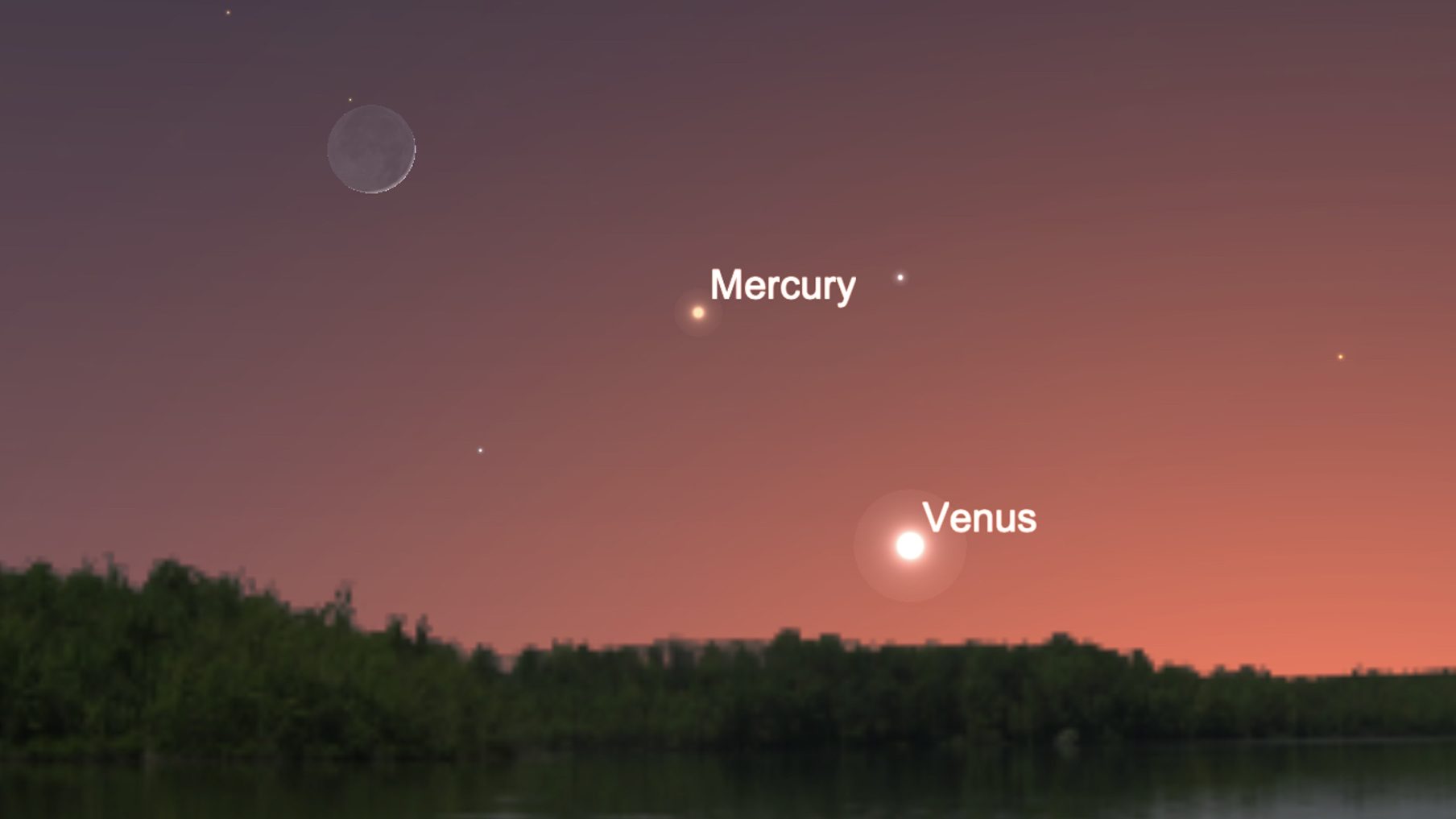 Spazio: nuova congiunzione tra Venere, Mercurio e Luna