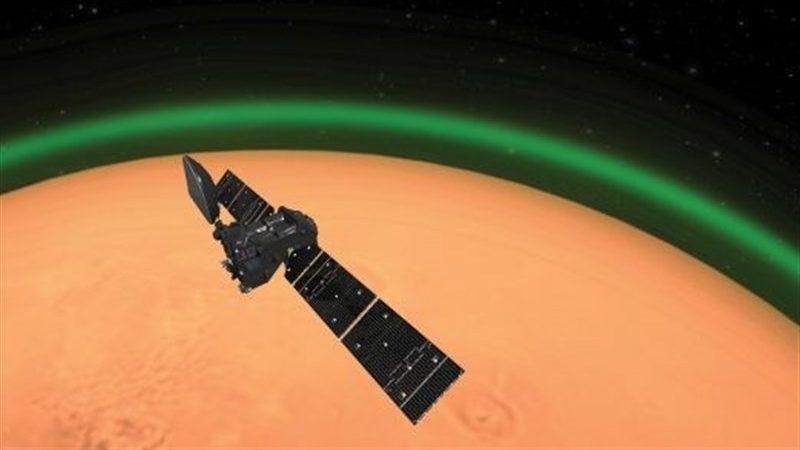 Marte: identificato un bagliore verde in atmosfera