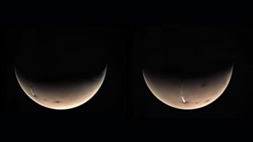 Marte: una colossale nube sull’Arsia Mons