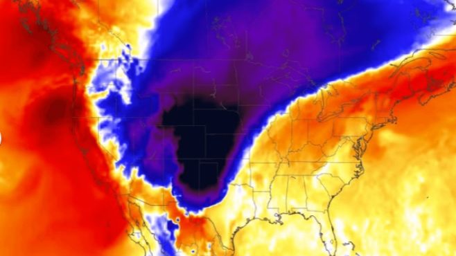 USA: improvviso fronte freddo dal Canada. Temperature da 40 a 0 gradi in poche ore